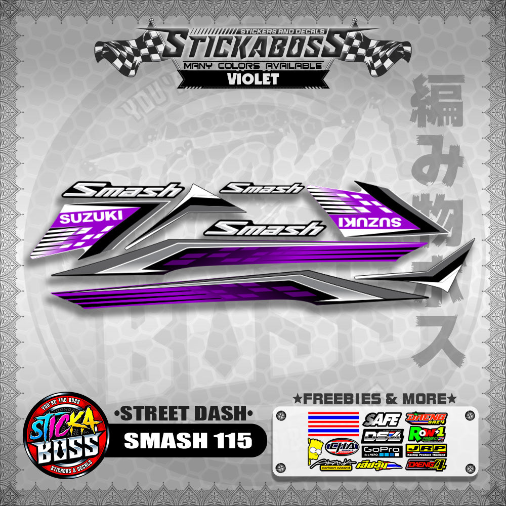 SMASH 115 STICKER DECALS ( STREET DASH )【WITH FREEBIES】