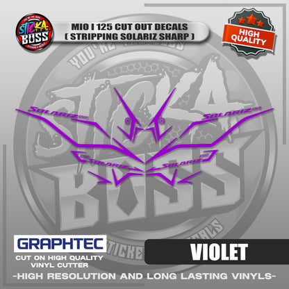 MIO I 125 CUT OUT DECALS ( STRIPPING SOLARIZ SHARP ) | VINYL WATERPROOF CUT-OUT STICKER DECALS