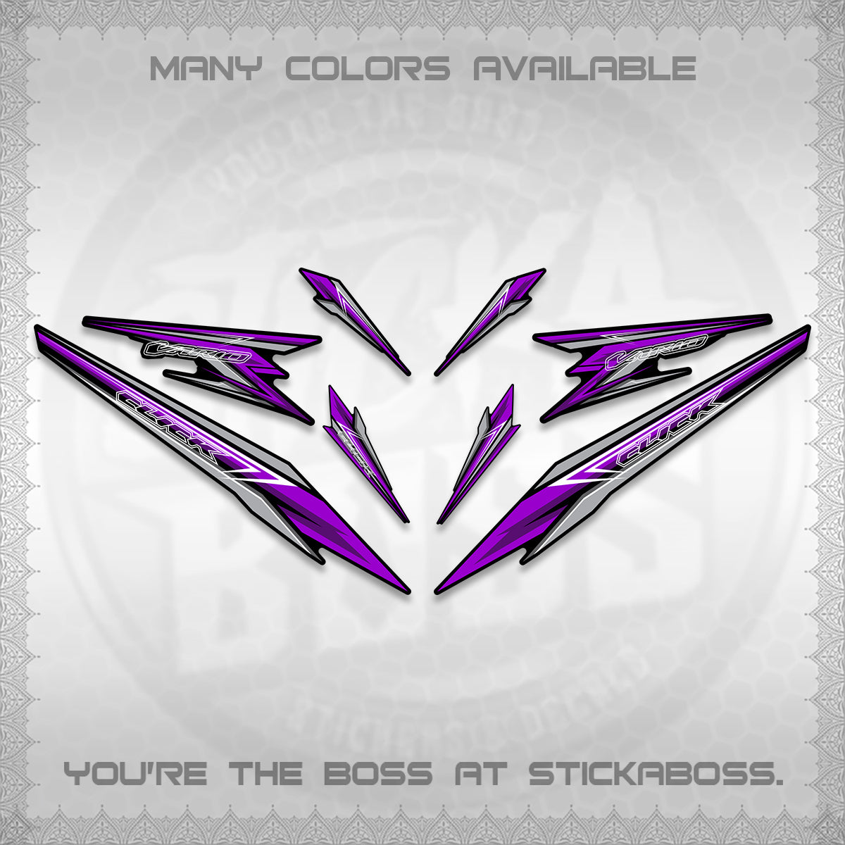 CLICK 160 VARIO DECAL(2026 SHARP 00-A1 DESIGN)STICKER DECALS By STICKABOSS