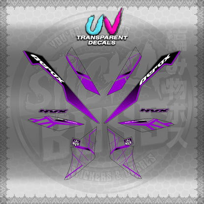 【PREMIUM UV PRINT】TRANSPARENT AEROX V3 ALPHA TURBO INDO-MALAYSIAN (AV3MAMABO)【WITH FREEBIES】