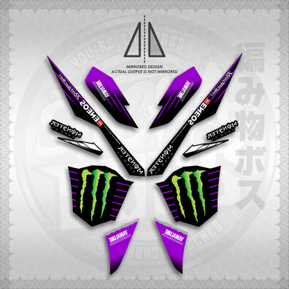 STICKER DECALS for AEROX V3 ALPHA TURBO INDO (AV3MOED01) By STICKABOSS (SOFIE LAMINATED WATERPROOF)