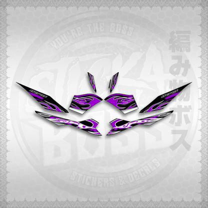 STICKER DECALS for AEROX V3 ALPHA TURBO INDO (AV311TRED) By STICKABOSS (SOFIE LAMINATED WATERPROOF)