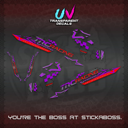 CLICK V3 UV TRANSPARENT DECALS (2026 TRC RACING DESIGN)STICKER DECALS By STICKABOSS