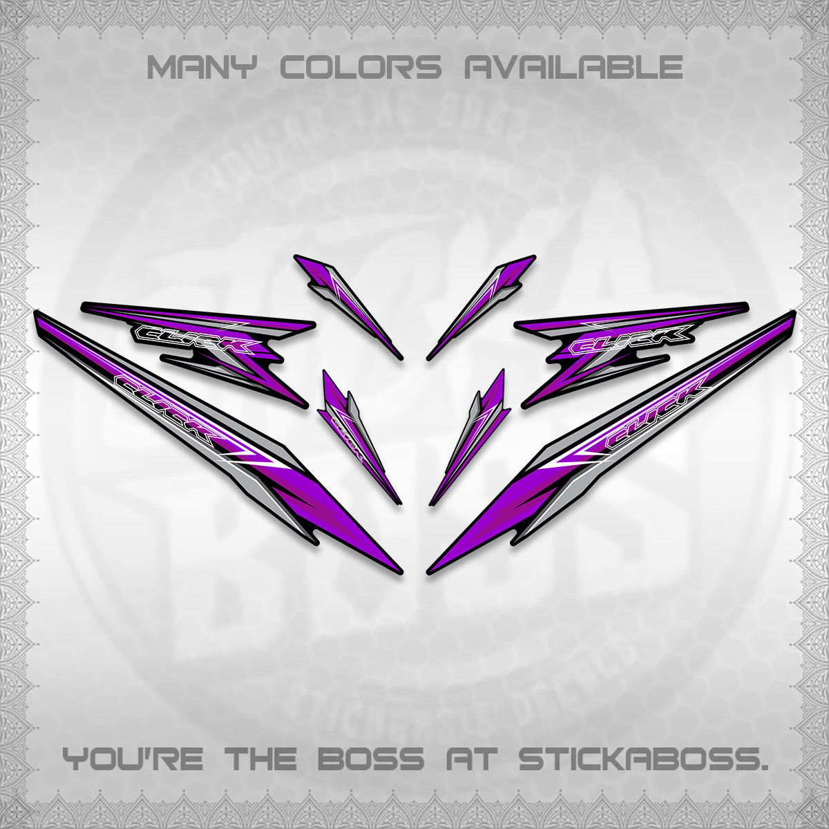 CLICK 160 DECALS(2026 SHARP 00-A1 DESIGN)STICKER DECALS By STICKABOSS