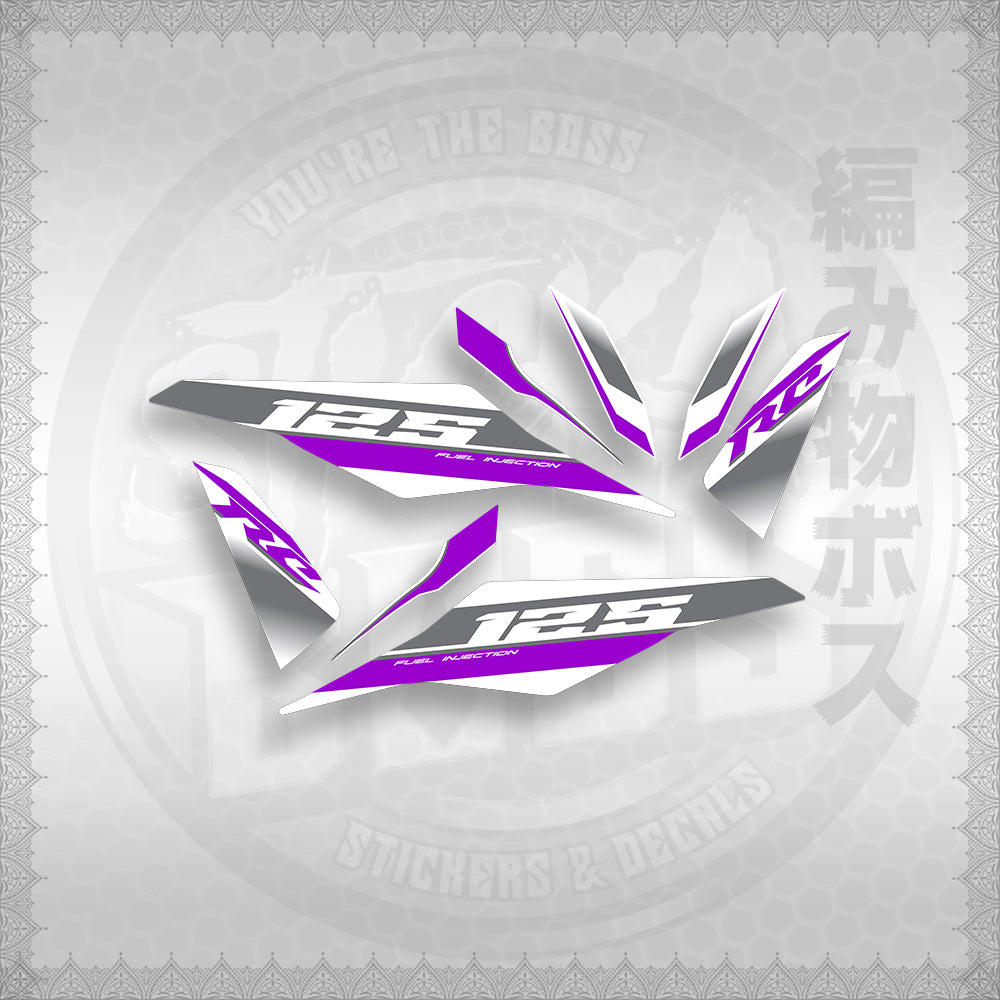 STICKER DECALS for MIO I 125 (MIIM3DARCEDFOWH) By STICKABOSS (SOFIE LAMINATED)