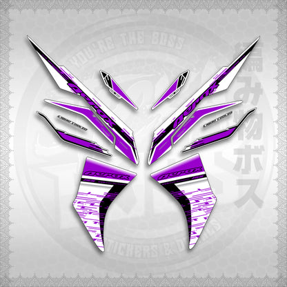 STICKER DECALS for AEROX V3 ALPHA TURBO INDO FOR WHITE (AV3NESTEDMA) By STICKABOSS (SOFIE LAMINATED WATERPROOF)