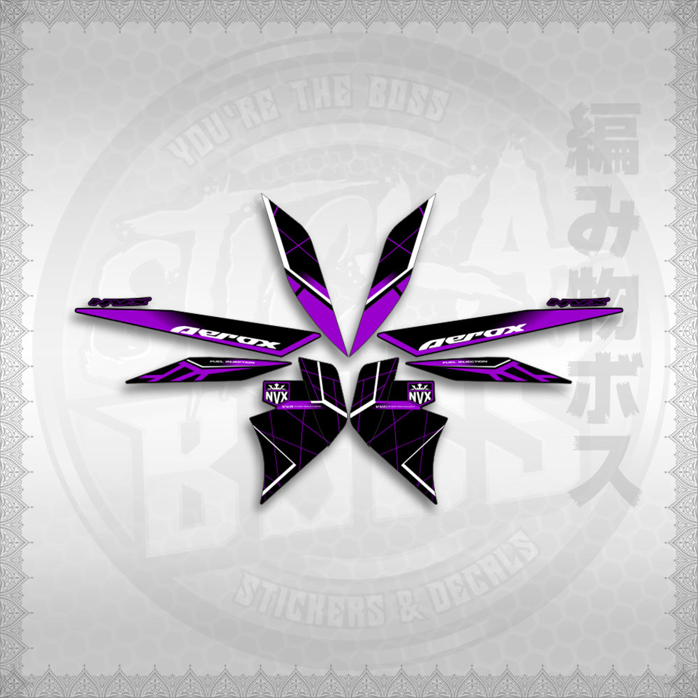 STICKER DECALS for AEROX V2 MALAYSIAN (AV2MAMABO) By STICKABOSS (SOFIE LAMINATED WATERPROOF)