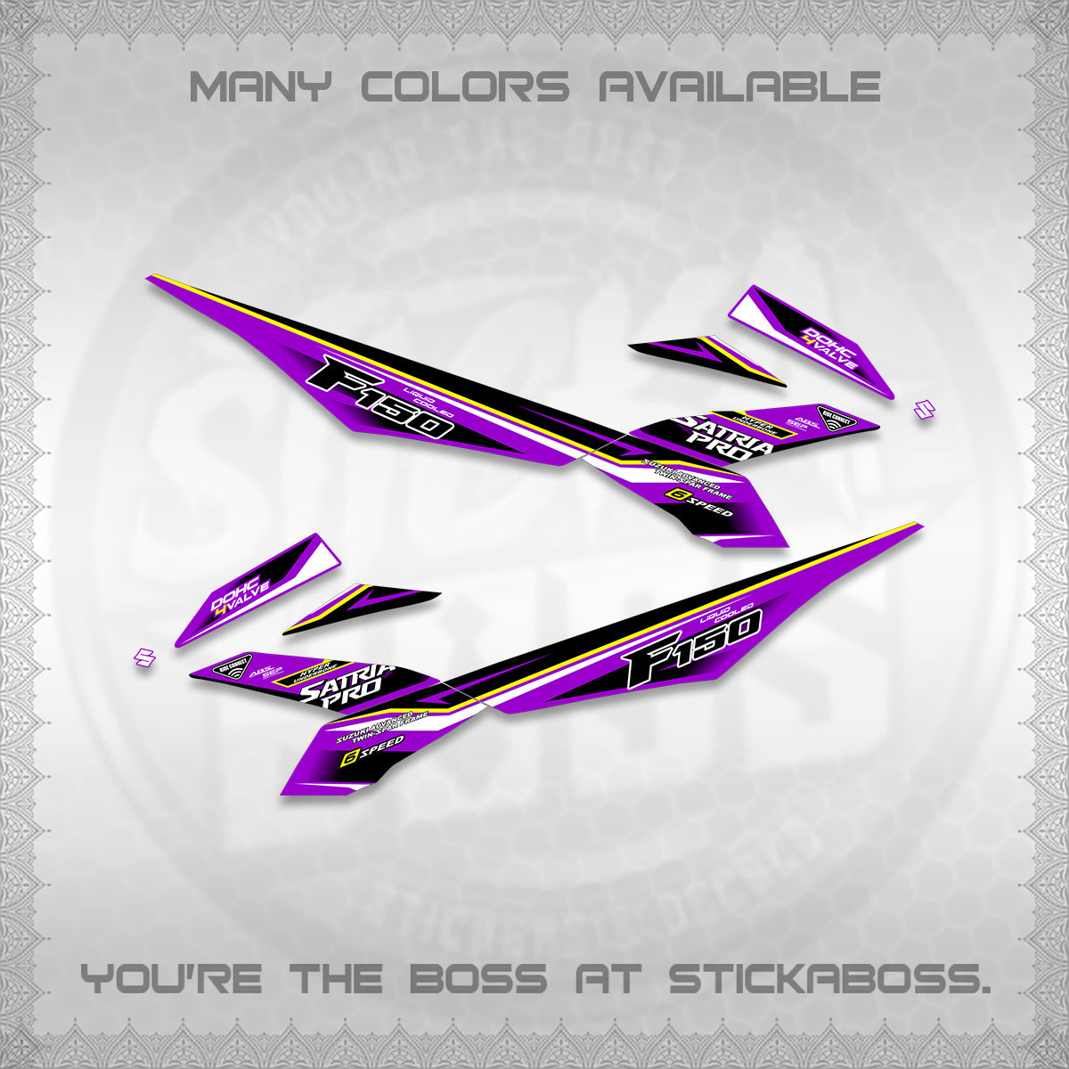 RAIDER 150 PRO SATRIA DECALS (NTN N07 DESIGN) STICKER DECALS BY STICKABOSS