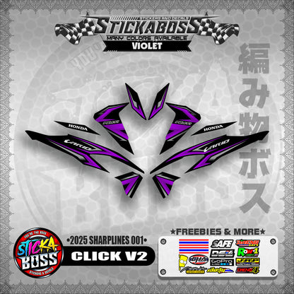 CLICK V2 INDO STICKER DECALS ( 2025 SHARPLINES 001 )【WITH FREEBIES】