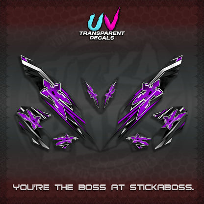 【PREMIUM UV PRINT】TRANSPARENT CLICK V3 DECALS (2026 STAR LED DESIGN) STICKER DECALS By STICKABOSS