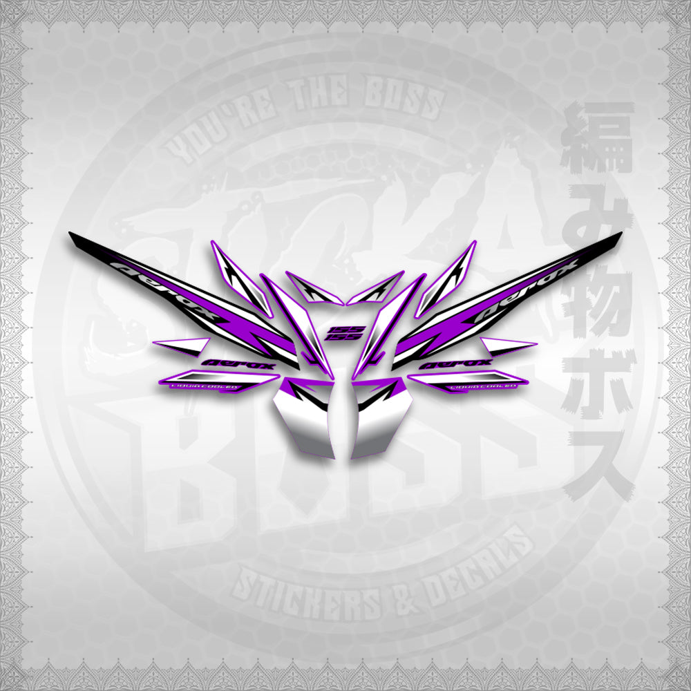 STICKER DECALS for AEROX 155 V2 MALAYSIAN (AV220SHCO) By STICKABOSS (SOFIE LAMINATED WATERPROOF)