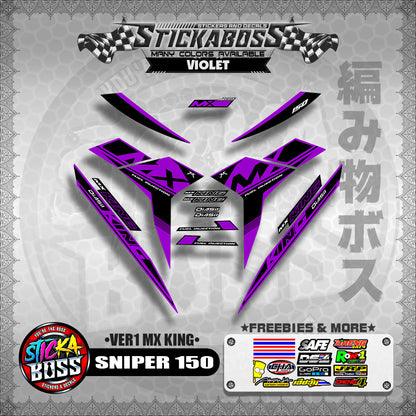 SNIPER 150 DECALS ( VER1 MX KING )【WITH FREEBIES】MALAYSIAN CONCEPT/Y15ZR/EXCITER 150