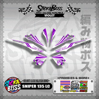 SNIPER 135 LC DECALS ( FOR WHITE CLASSIC MALAYSIAN GRUNGE )【WITH FREEBIES】