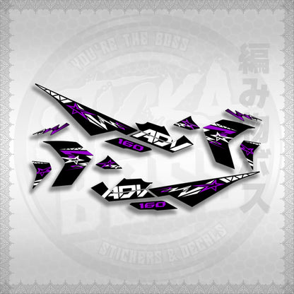 STICKER DECALS for ADV 160 (A160ALxOMIN) By STICKABOSS (SOFIE LAMINATED WATERPROOF)