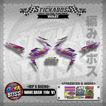 Honda Wave Dash 110r v1【 JRP X DAENG DECALS 】 (Rusi Swish Mono)