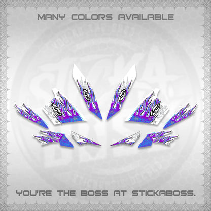 AEROX V3 ALPHA TURBO FOR WHITE DECALS (MOTIF ARAI API NEW TERBARU)STICKER DECALS By STICKABOSS