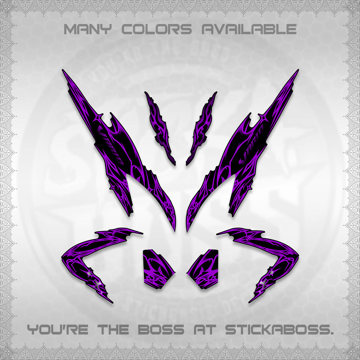 CLICK 125 V2 VARIO DECALS (2026 TRIBAL LIGHTNING DESIGN) STICKER KITS BY STICKABOSS