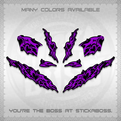 CLICK 125 V2 DECALS (2026 STRIPING HEART DESIGN) STICKER KITS BY STICKABOSS