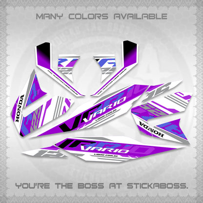 CLICK 125 V4 MALAY VARIO FOR WHITE DECALS (2026 VV12 DESIGN) STICKER KITS BY STICKABOSS