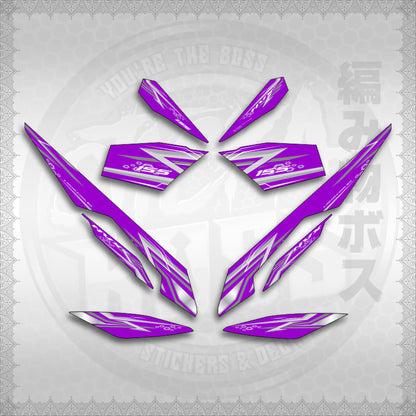 STICKER DECALS for AEROX V3 ALPHA TURBO INDO-MALAYSIAN (AV313SHSTED) By STICKABOSS (SOFIE LAMINATED WATERPROOF)