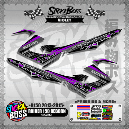 RAIDER 150 REBORN STOCK DECALS ( R150 2013 - 2015 )【WITH FREEBIES】