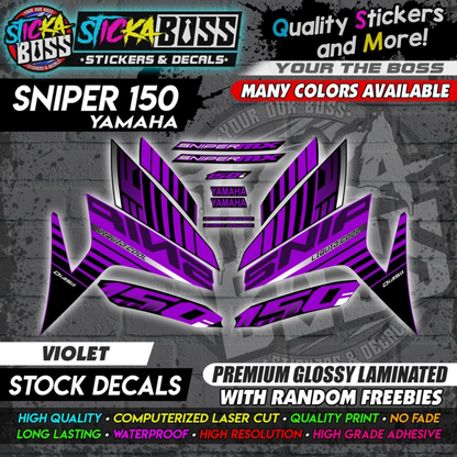 YAMAHA SNIPER 150 Stock Decals [ASSORTED COLORS] Sticker【PREMIUM GLOSSY LAMINATED】