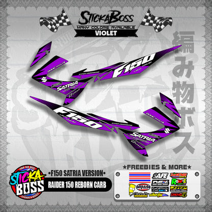 RAIDER 150 REBORN CARB DECALS ( F150 SATRIA VERSION )【WITH FREEBIES】