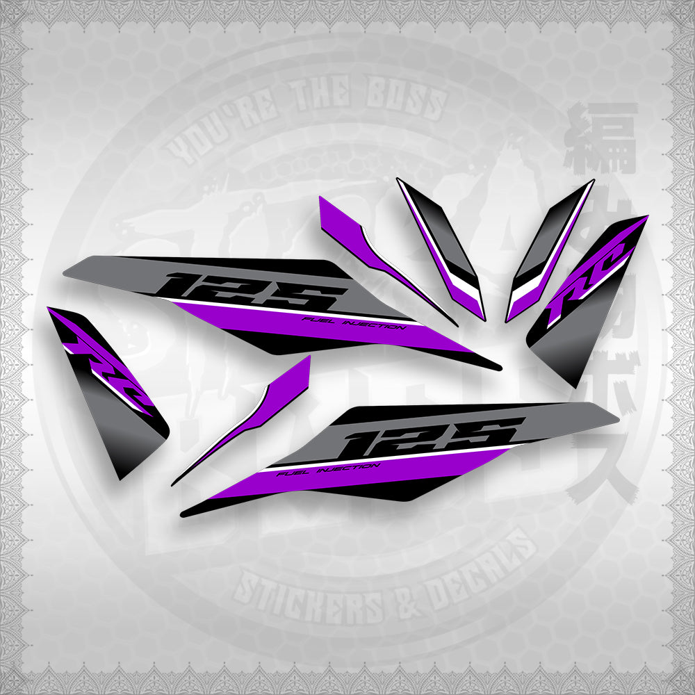 STICKER DECALS for MIO I 125 (MIIM3DARCED) By STICKABOSS (SOFIE LAMINATED WATERPROOF)