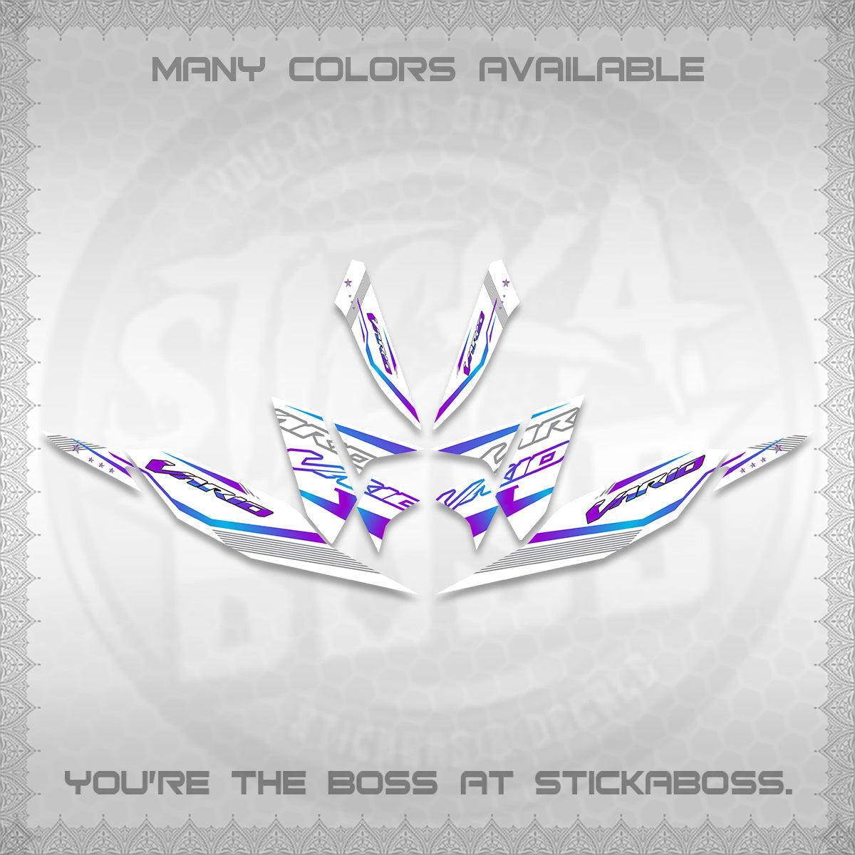 CLICK 125 V4 VARIO DECALS (2026 WHITE EDITION DESIGN) STICKER KITS By STICKABOSS