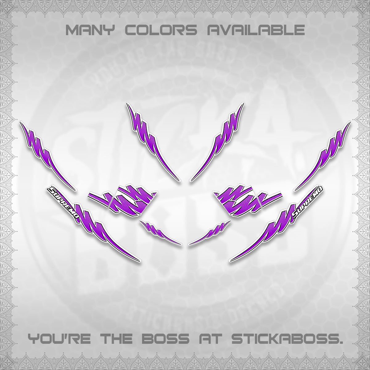 AEROX V2 FOR WHITE STRIPING DECALS (1 TONE PUTRA VIRDIAN)STICKER DECALS BY STICKABOSS