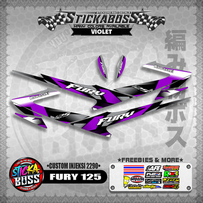 FURY 125 STICKER DECALS ( CUSTOM INJEKSI 2290 )【WITH FREEBIES】