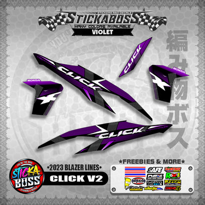 CLICK V2 STICKER DECALS ( 2023 BLAZER LINES )【WITH FREEBIES】