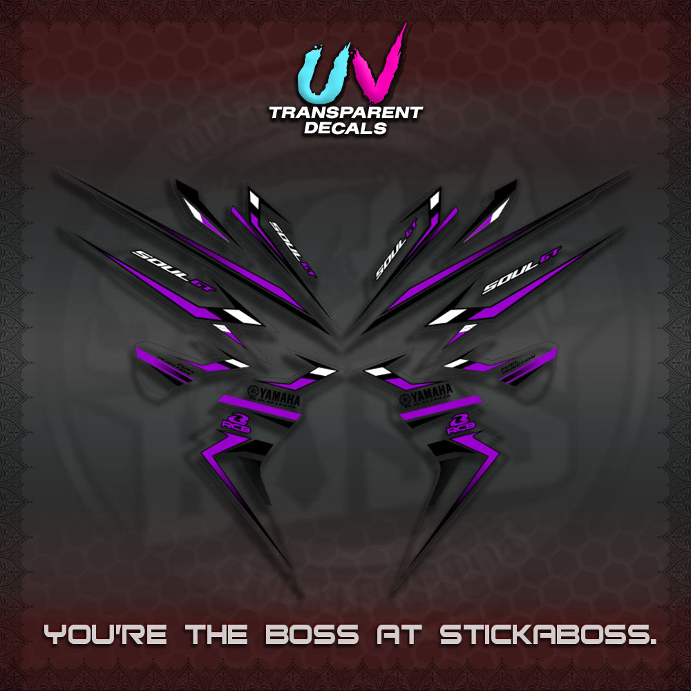 【PREMIUM UV PRINT】TRANSPARENT MIO SOUL i 115 GT INDO STRIPING DECALS (2026 DESIGN 001)By STICKABOSS