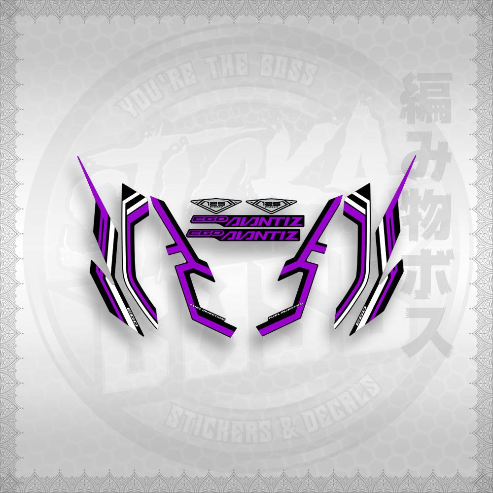 STICKER DECALS for MIO SOUL i125 (MSIEGAVCUDE17) By STICKABOSS (SOFIE LAMINATED WATERPROOF)