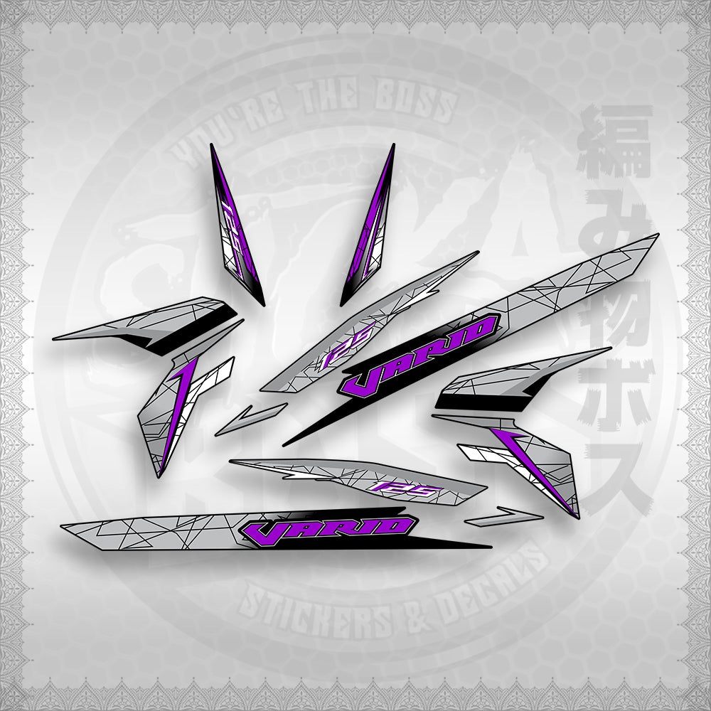 STICKER DECALS for CLICK 125 V3 ( CV3VASTTEDE ) By STICKABOSS (SOFIE LAMINATED WATERPROOF)