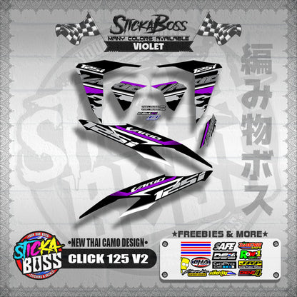 CLICK 125 V2 DECALS ( NEW THAI CAMO DESIGN )【WITH FREEBIES】