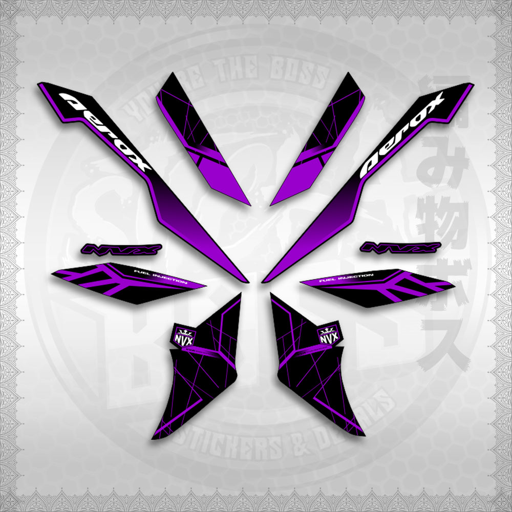 STICKER DECALS for AEROX V3 ALPHA TURBO INDO-MALAYSIAN (AV3MAMABO) By STICKABOSS (SOFIE LAMINATED WATERPROOF)