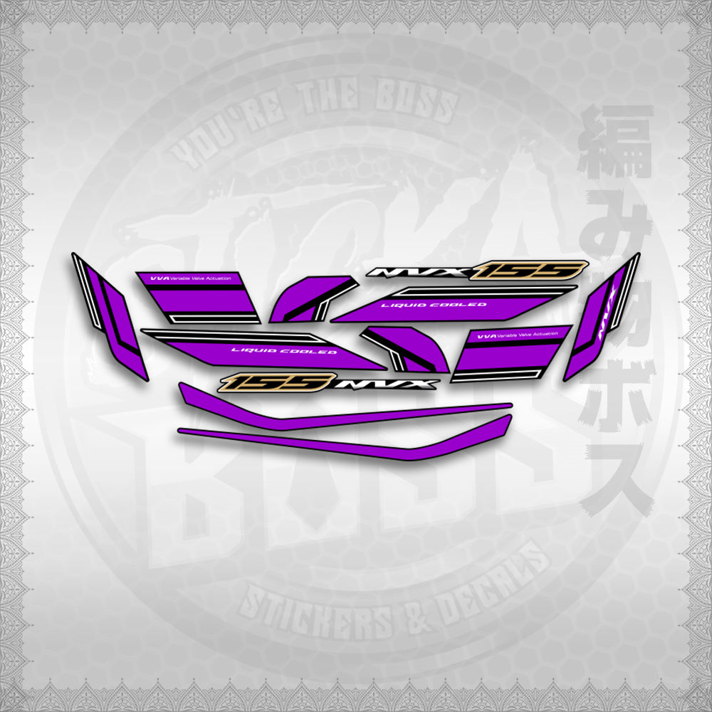 STICKER DECALS for AEROX 155 V2 MALAYSIAN (AV2NVSLCO) By STICKABOSS (SOFIE LAMINATED WATERPROOF)