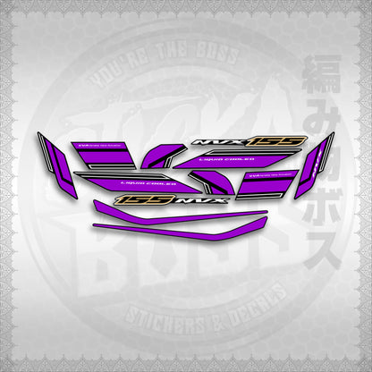 STICKER DECALS for AEROX 155 V2 MALAYSIAN (AV2NVSLCO) By STICKABOSS (SOFIE LAMINATED WATERPROOF)