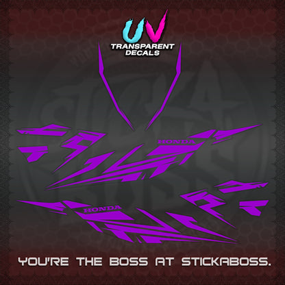 CLICK 125 V4 UV TRANSPARENT DECALS (2026 MINIMAL 001 DESIGN)STICKER DECALS By STICKABOSS