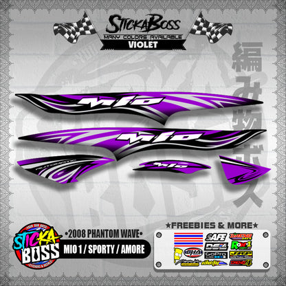 MIO 1 / SPORTY / AMORE DECALS ( 2008 PHANTOM WAVE )【WITH FREEBIES】