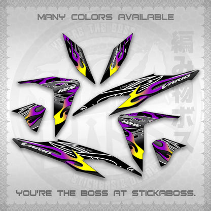 CLICK 125 V2 MALAY CONCEPT ( TRIBAL X FIRE CUSTOM ) STICKER DECALS By STICKABOSS
