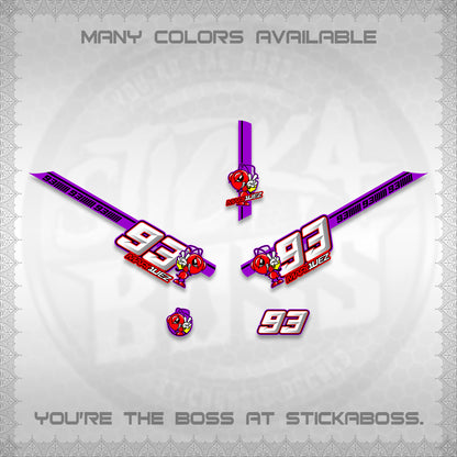 GIORNO 125 DECALS (MARQUEZ 93 DESIGN) STICKER DECALS BY STICKABOSS