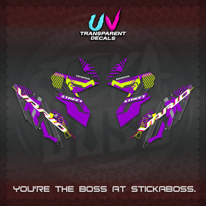 CLICK 125 V3 VARIO UV TRANSPARENT DECALS (2026 STREET STYLE EDITION) STICKER DECALS By STICKABOSS