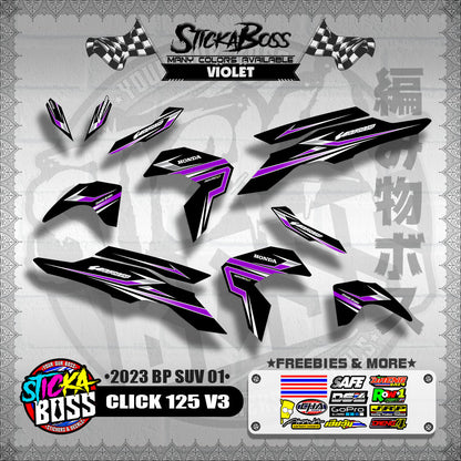 CLICK 125i / 150i V3 DECALS ( 2023 BP SUV 01 )【WITH FREEBIES】