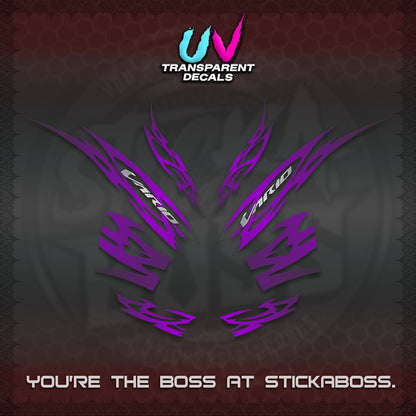 CLICK 125 V2 INDO STRIPING UV TRANSPARENT DECALS (2026 NUSANTARA MOTIF) STICKER DECALS By STICKABOSS