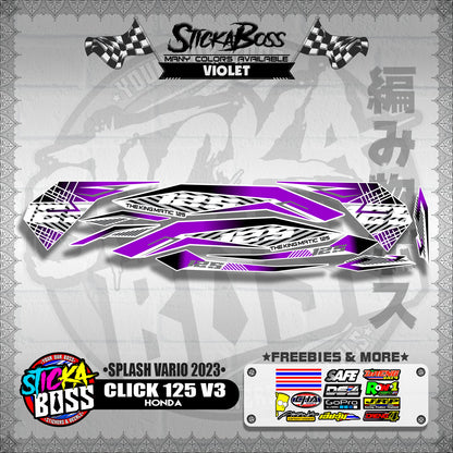 CLICK 125 V3 STOCK DECALS ( SPLASH VARIO 2023 )【WITH FREEBIES】