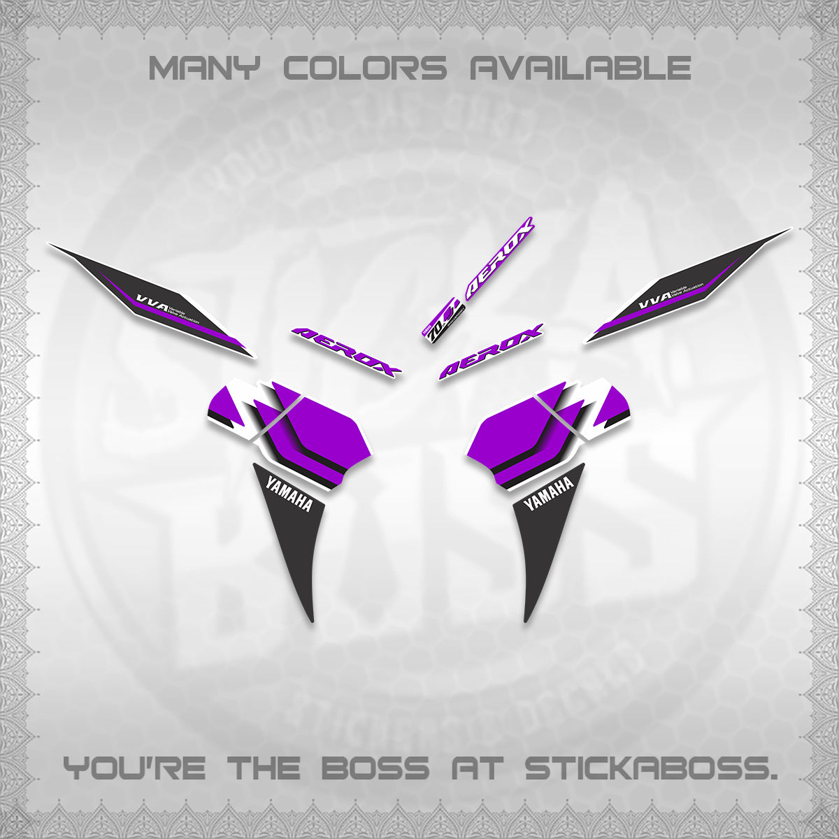 AEROX V2 DECALS (70th ANNIVERSARY DESIGN) STICKER DECALS By STICKABOSS (Copy) (Copy) (Copy) (Copy) (Copy)