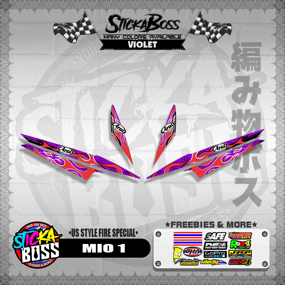 MIO 1 DECALS ( US STYLE FIRE SPECIAL )【WITH FREEBIES】