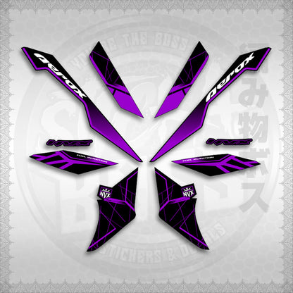 STICKER DECALS for AEROX V3 ALPHA TURBO INDO-MALAYSIAN (AV3MAMABO) By STICKABOSS (SOFIE LAMINATED WATERPROOF)